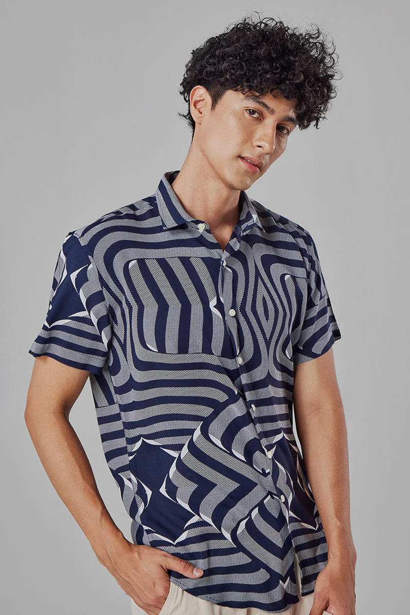 SNITCH Hawang Navy Shirt