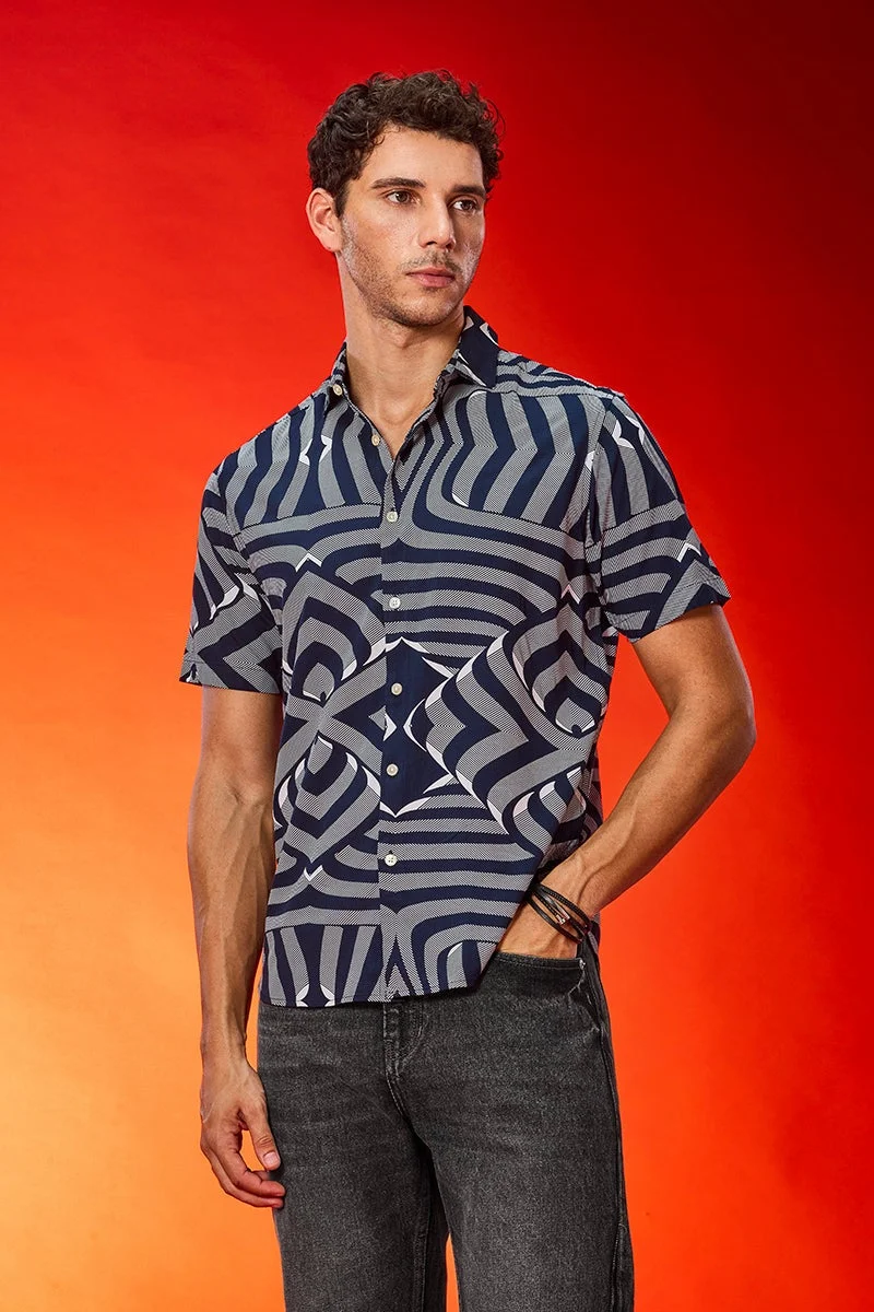SNITCH Hawang Navy Shirt