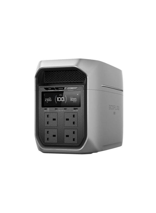 إيكو فلو محطة طاقة محمولة EcoFlow DELTA 3 Max Plus بسعة 2048 واط ساعة وقدرة 3000 واط، شاحن سريع، مولد شمسي - Image 1