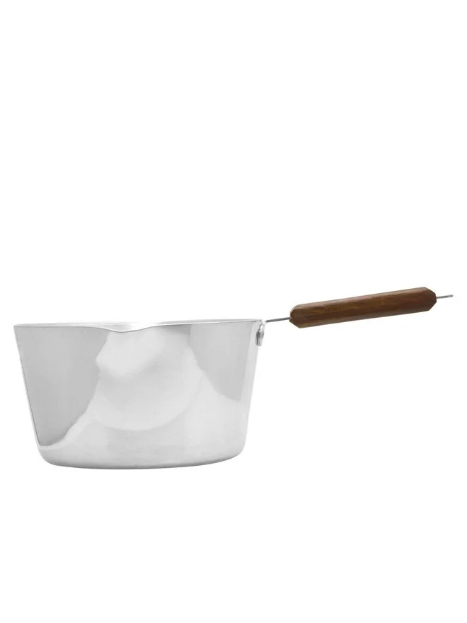 راج مقلاة حليب بمقبض خشبي، ٢٢ سم