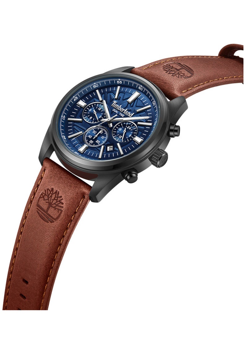 Timberland Men Northbridge Black Dial Leather Strap Multifunction Watch for Men, 45mm - Image 2