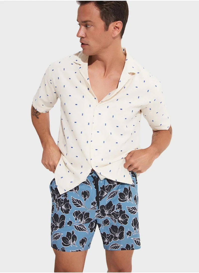JUNE Patterned Swim Shorts
