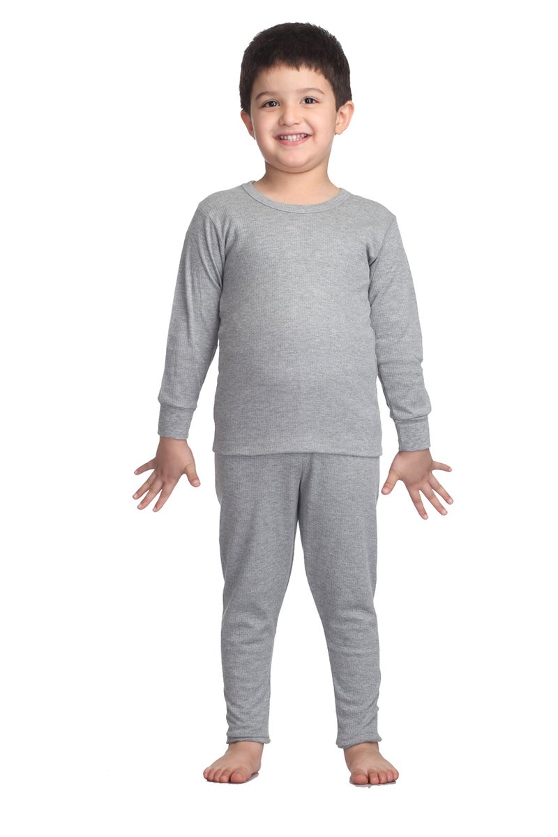 Splash - Baby (Unisex) Winter wear Set - Upper & Lower, Round Neck, Full Sleeve (Grey, 60Cms. - 3 Years to 4 Years) - Image 2