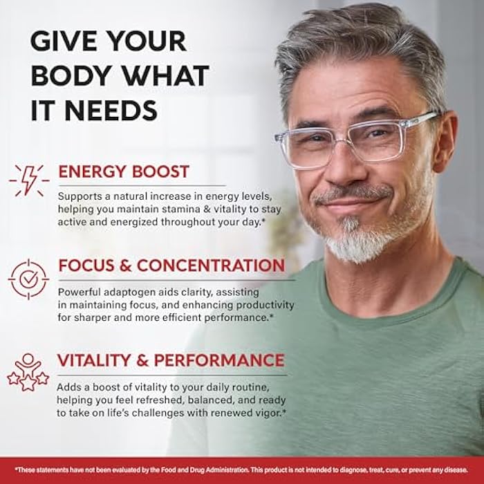 NUTRAHARMONY Panax Ginseng 1500 mg - Red Korean Ginseng Supplement for Men - Extra Strength 10:1 Extract - Energy, Focus, Productivity & Performance - Natural & Vegan - Made in USA - 120 Capsules, 2 Month Supply - Image 3