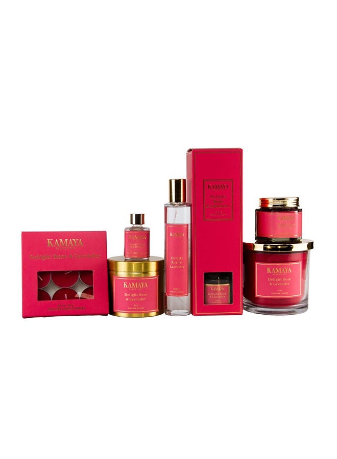 KAMAYA Iris Collection Rose & Lavender Room Spray 100ml | Long lasting rose and lavender fragrance in clear bottle with gold lid - Image 4