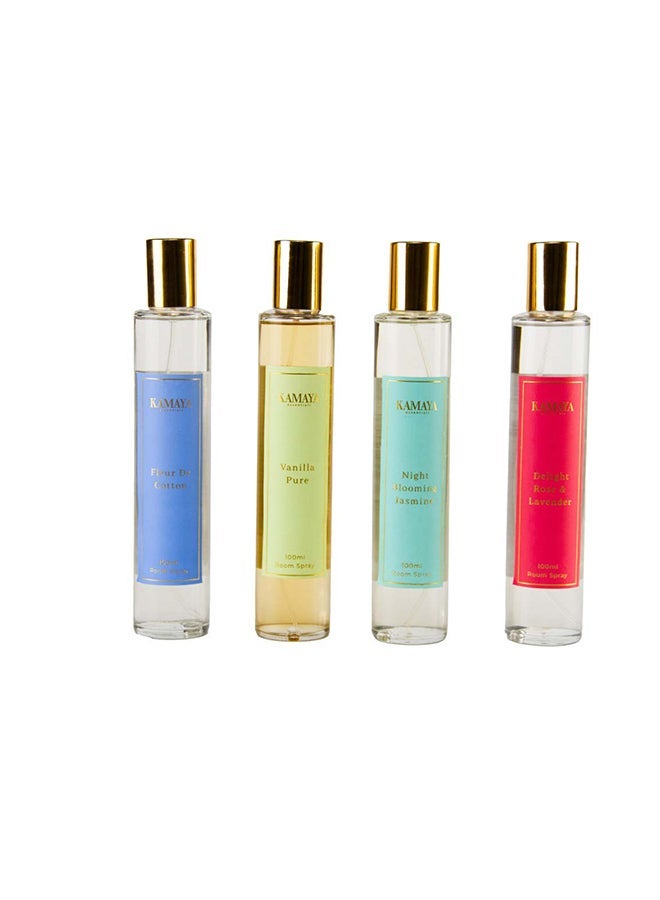 KAMAYA Iris Collection Rose & Lavender Room Spray 100ml | Long lasting rose and lavender fragrance in clear bottle with gold lid - Image 3