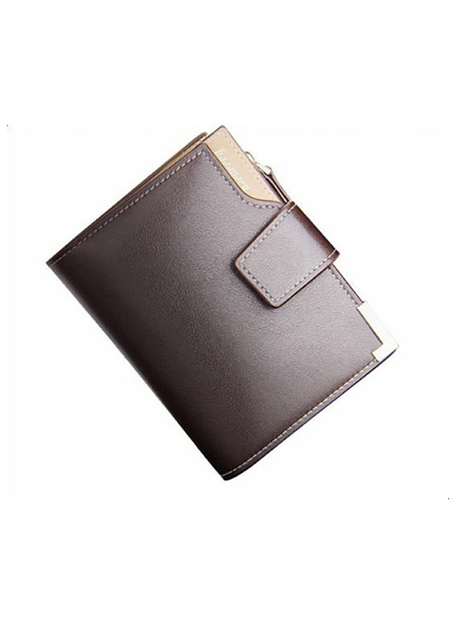 baellerry Casual Leather Short Wallet Brown  - Image 1