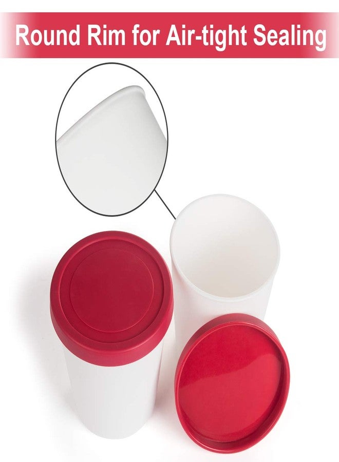DUNCHATY Ice Cream Containers for Homemade Ice Cream, BPA-Free Reusable Freezer Storage Tubs with Airtight Silicone Lids, Dishwasher Safe, Stackable, Red, Set of 2 (1 Quart Each) - Image 5