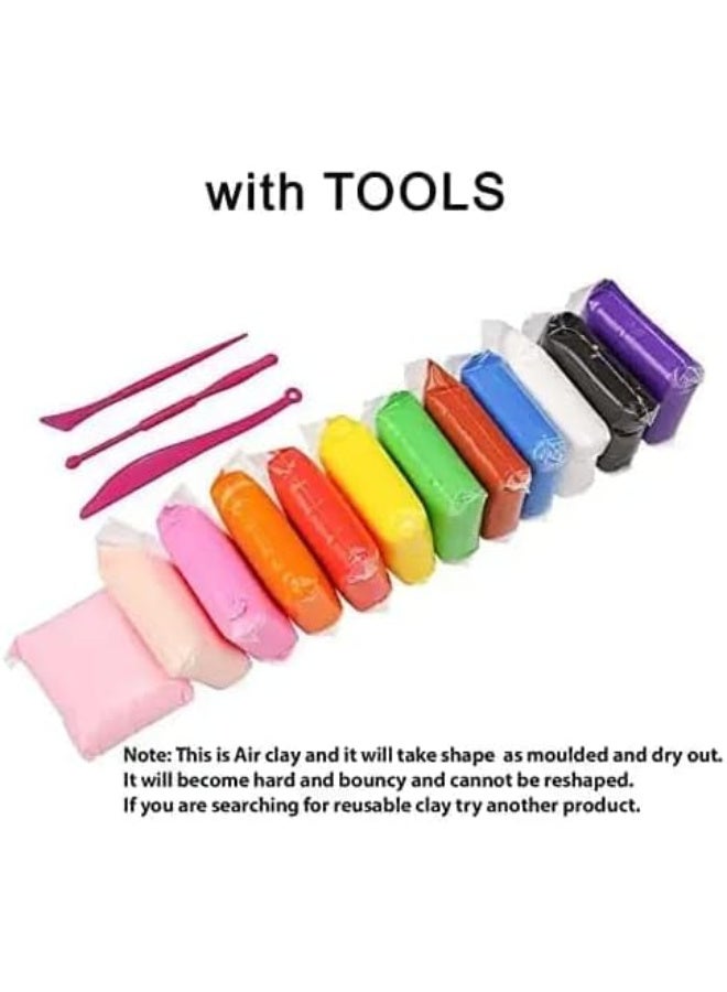Ultra-lightweight, air-drying clay sculpting and shaping set with 12 sculpting tools for girls and boys - Image 3