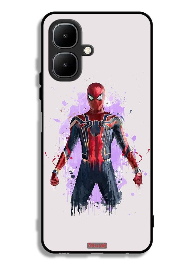 Tolwak Tecno Pop 10 Protective Case Cover Iron Spider Artwork