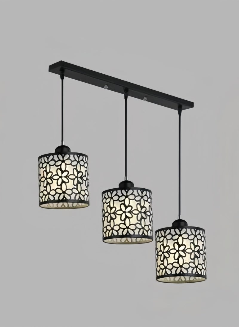 أورالوكسي ثريا E27 واجهة عالمية إضاءة سقف سوداء إضاءة LED 21 واط ديكور منزلي مناسبة لغرفة المعيشة وغرفة النوم وغرفة الطعام - Image 5