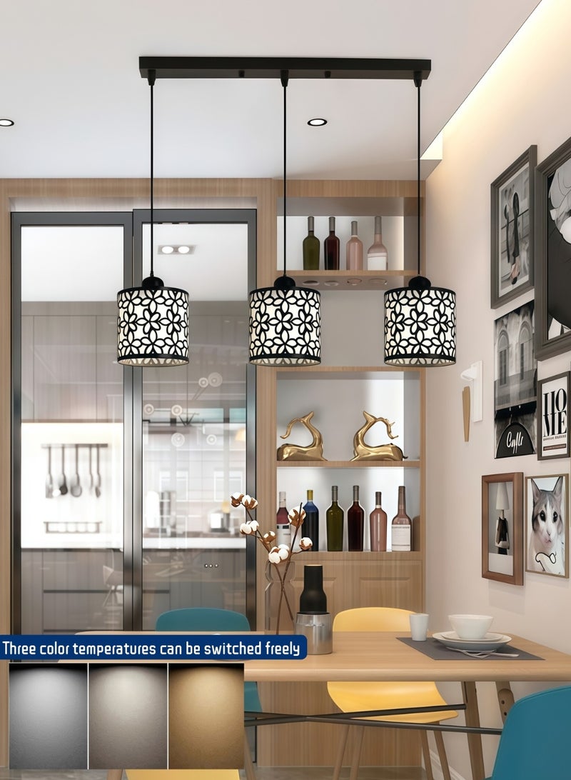 أورالوكسي ثريا E27 واجهة عالمية إضاءة سقف سوداء إضاءة LED 21 واط ديكور منزلي مناسبة لغرفة المعيشة وغرفة النوم وغرفة الطعام - Image 2