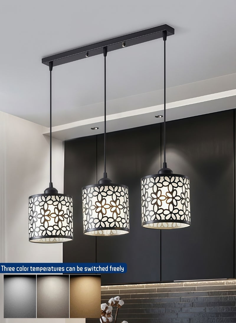 أورالوكسي ثريا E27 واجهة عالمية إضاءة سقف سوداء إضاءة LED 21 واط ديكور منزلي مناسبة لغرفة المعيشة وغرفة النوم وغرفة الطعام - Image 1