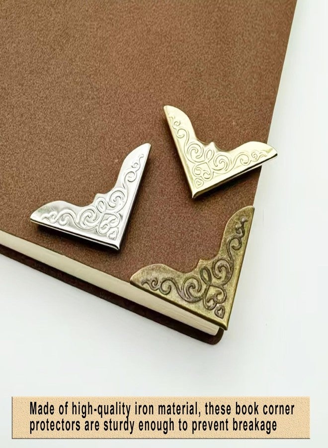 HanyHere Book Corner Protector Metal Corner Cover for Scrapbook Album Menu Folder Include Gold, Silver and Bronze (150PCS) - Image 3
