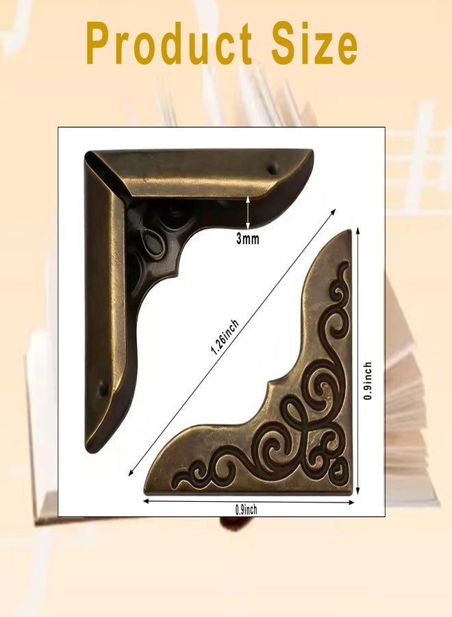 HanyHere Book Corner Protector Metal Corner Cover for Scrapbook Album Menu Folder Include Gold, Silver and Bronze (150PCS) - Image 2