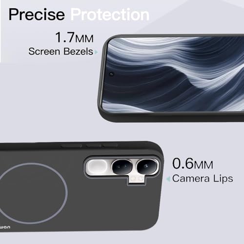 KARWAN®️ Magnetic Wireless Ultra Slim-Fit Back Case Cover for Vivo Y400 |Hard PC Case Cover| Ultra-Thin & Light Weight with [Ultra Premium Feel] Case for Vivo Y400 (6.67") (Black) - Image 4