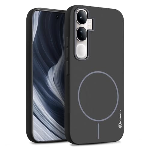 KARWAN®️ Magnetic Wireless Ultra Slim-Fit Back Case Cover for Vivo Y400 |Hard PC Case Cover| Ultra-Thin & Light Weight with [Ultra Premium Feel] Case for Vivo Y400 (6.67") (Black) - Image 1