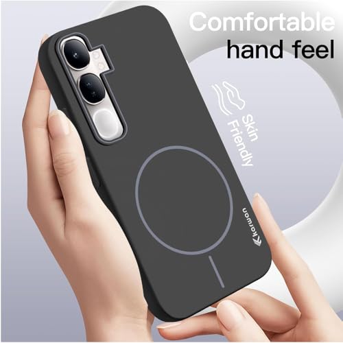 KARWAN®️ Magnetic Wireless Ultra Slim-Fit Back Case Cover for Vivo Y400 |Hard PC Case Cover| Ultra-Thin & Light Weight with [Ultra Premium Feel] Case for Vivo Y400 (6.67") (Black) - Image 2