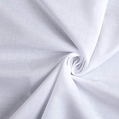 Barcelonetta | Cotton Lawn Fabric | Lining Fabric | 100% Cotton | Thin | 58" Wide | Sewing, Air Feel Layer | Cloth, Solid (White, 5 Yard) - Image 1