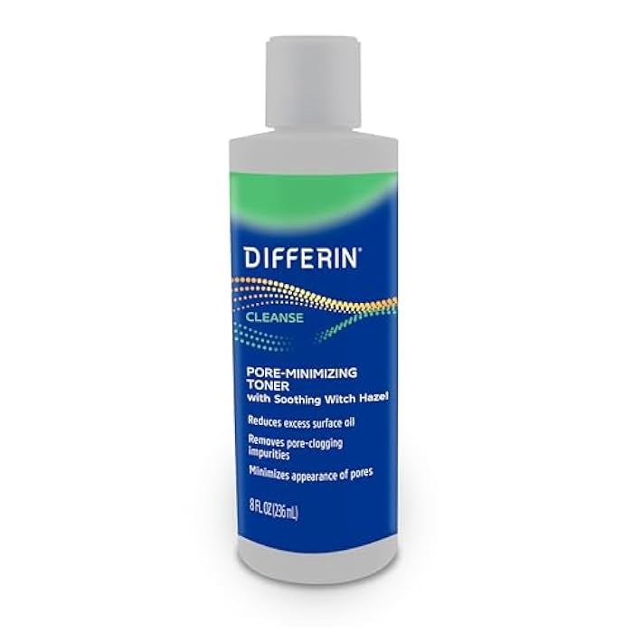 Differin Witch Hazel Toner for Face, Pore-Minimizing Skin Toner by the makers of Differin Gel, Gentle Skin Care for Acne Prone Sensitive Skin, 8 oz (Packaging May Vary) - Image 1