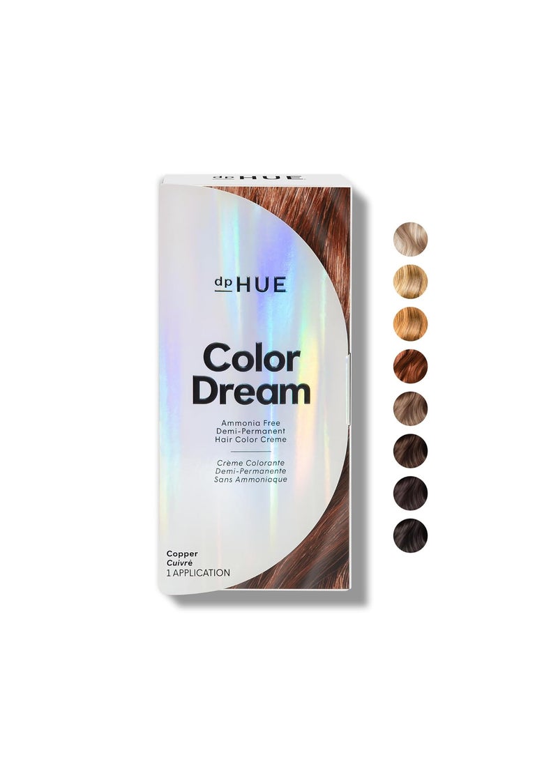 dpHUE dpHUE Color Dream Copper  AmmoniaFree DemiPermanent Hair Color  Lasts 16 Washes  Boosts Shine  Paraben  Sulfate Free Leaping Bunny Certified 