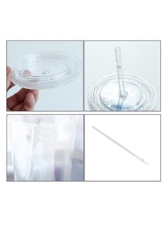 KASTWAVE Water Cup 500ML Straw Cup Sports Cup Double-Walled Ice Cold Drink Coffee Juice Tea Cup With Reusable Straw Smoothie Mug Plastic cups Perfect for Parties, Birthdays, Customization  - Image 5