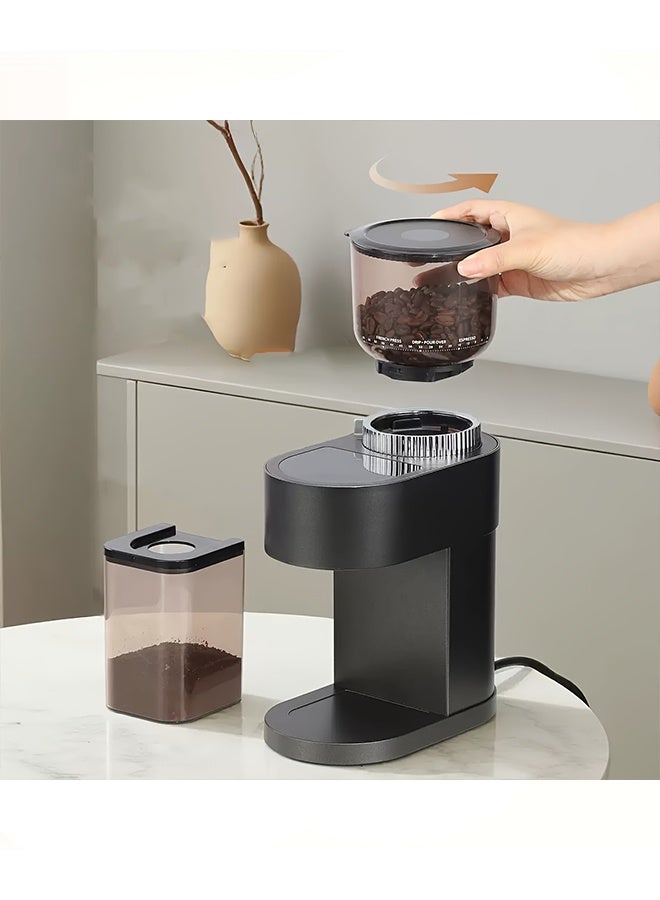 أوكاسا آلة صنع القهوة الأوتوماتيكية الصغيرة، مطحنة حبوب القهوة الكهربائية، مطحنة حبوب القهوة المنزلية - Image 4