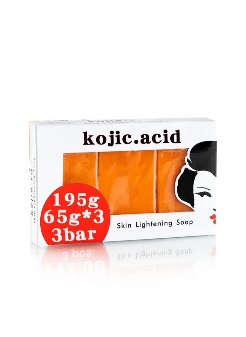 KOJIC ACID Kojie San Skin Lightenting Soap Bars 65G (Pack Of 3)  - Image 1