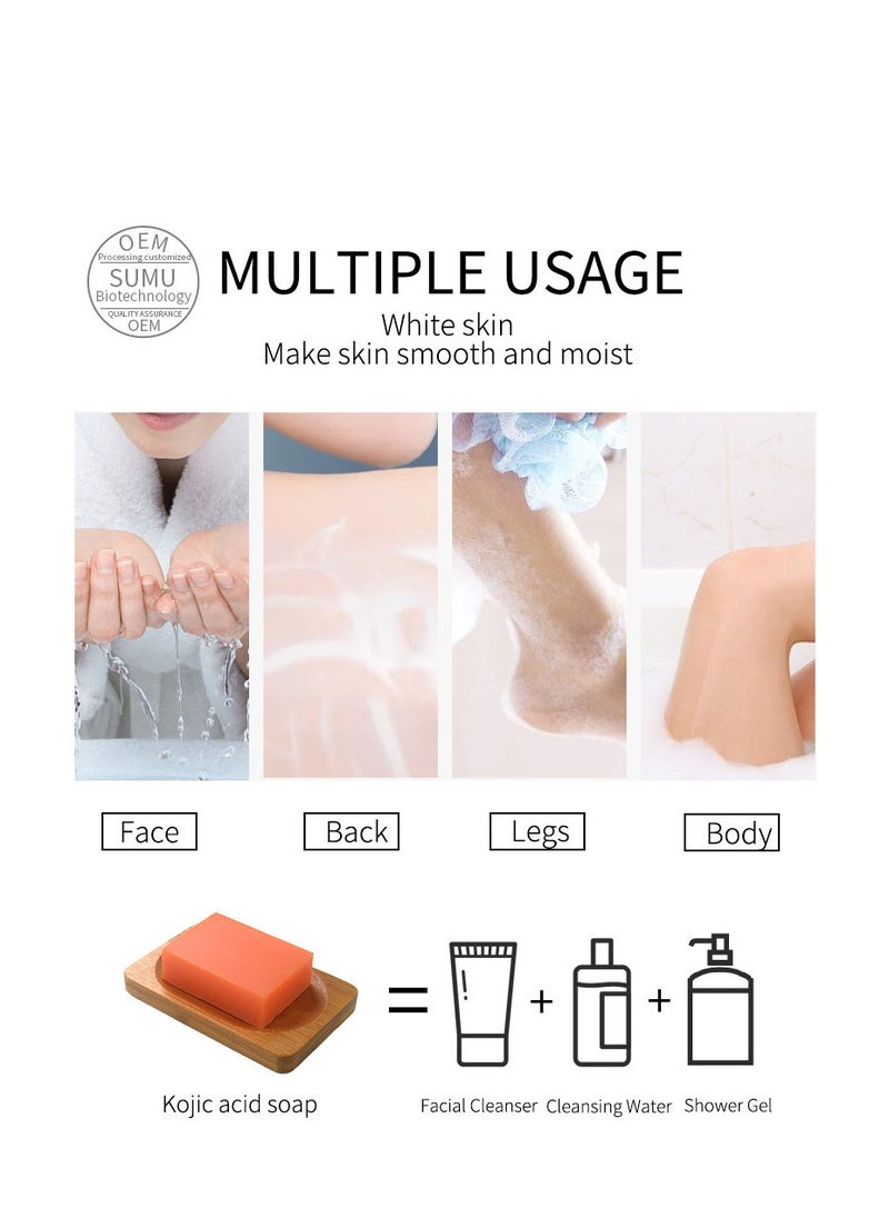 KOJIC ACID Kojie San Skin Lightenting Soap Bars 65G (Pack Of 3)  - Image 2