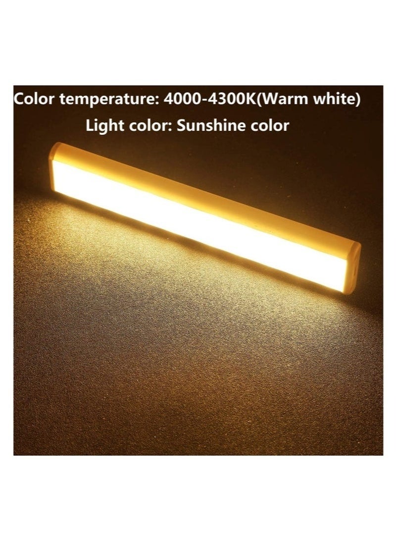 كيلا شريط إضاءة ليلي مزود بمستشعر حركة للغرفة، يمكن لصقه في أي مكان لاسلكي يعمل بالبطارية، 10 مصابيح LED لإضاءة خزانة الملابس (أبيض دافئ، عبوة من 3 قطع) - Image 5