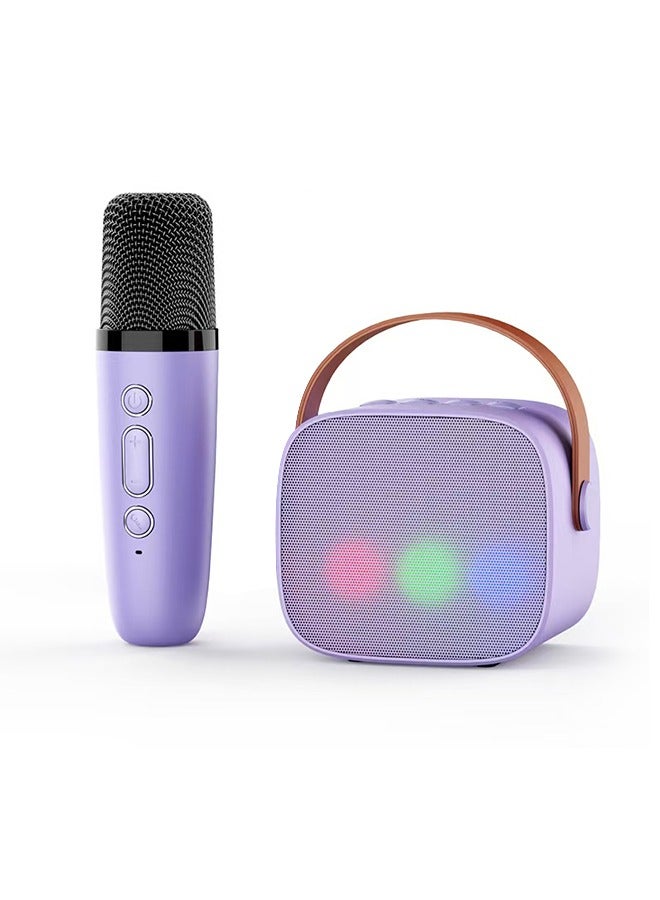 Children's Colorful LED Bluetooth Mini Karaoke, Portable Wireless Children's Karaoke Machine with Microphone, Best Birthday Gift for 4+Year Old Girls - Image 1