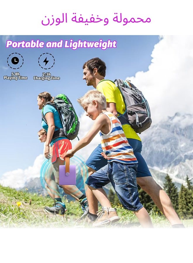 Children's Colorful LED Bluetooth Mini Karaoke, Portable Wireless Children's Karaoke Machine with Microphone, Best Birthday Gift for 4+Year Old Girls - Image 3