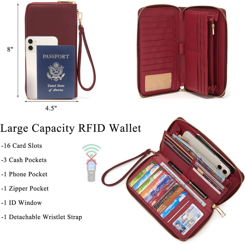 Idesort Large Crossbody Bags Ladies Shoulder Handbags Purse and Wallet Set for Women Totes Hobo Purses - Image 2