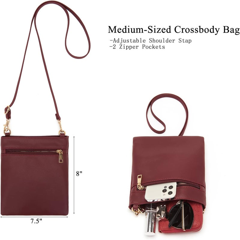 Idesort Large Crossbody Bags Ladies Shoulder Handbags Purse and Wallet Set for Women Totes Hobo Purses - Image 3