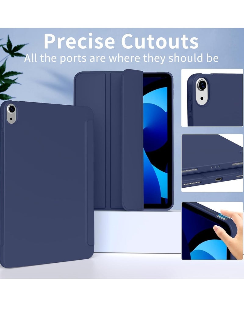 ELTRAZONE Case for iPad Air 11 Inch M2 2024, iPad Air 5th/4th Gen (10.9 Inch, 2022/2020) – Lightweight Thin Soft TPU Back Protective Case with Auto Sleep/Wake, Smart Folio Cover Navy - Image 2