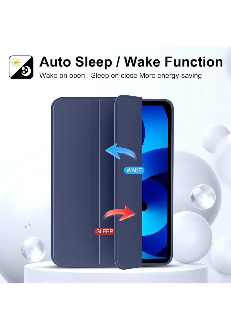 ELTRAZONE Case for iPad Air 11 Inch M2 2024, iPad Air 5th/4th Gen (10.9 Inch, 2022/2020) – Lightweight Thin Soft TPU Back Protective Case with Auto Sleep/Wake, Smart Folio Cover Navy - Image 4