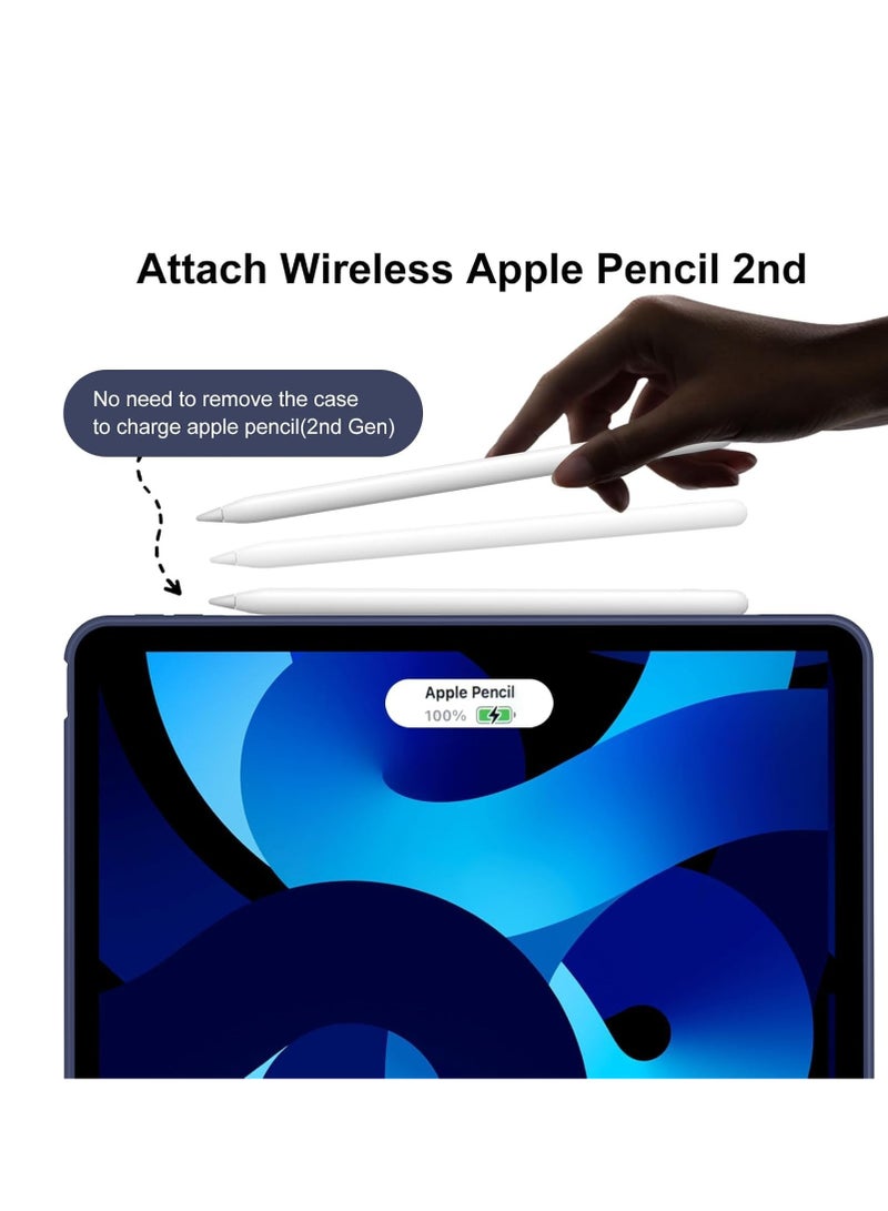 ELTRAZONE Case for iPad Air 11 Inch M2 2024, iPad Air 5th/4th Gen (10.9 Inch, 2022/2020) – Lightweight Thin Soft TPU Back Protective Case with Auto Sleep/Wake, Smart Folio Cover Navy - Image 3