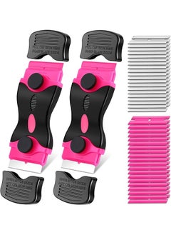 PROMASS promass Razor Blade Scraper, Premium Razor Scraper with 50 Metal & Plastic Razor Blades, Multi-Purpose Razor Blade Scraper Tool, Glass Window Scraper for Cleaning Cooktop, Decal, Car Sticker Remover  - Image 1