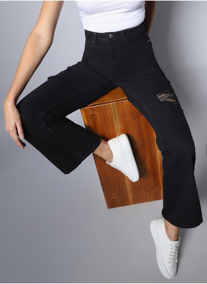 HIGH STAR Women Black Jeans  - Image 3