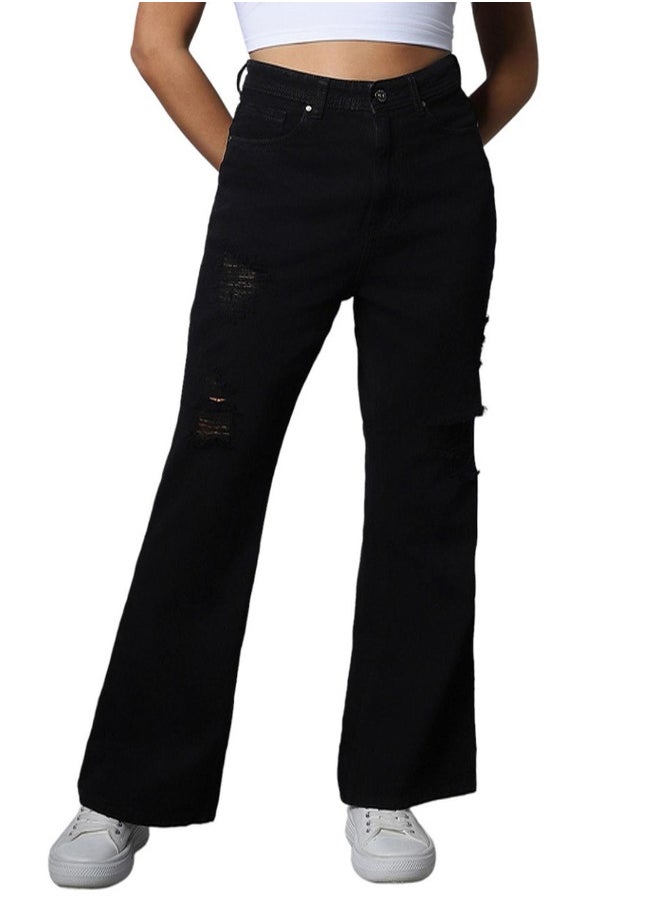 HIGH STAR Women Black Jeans  - Image 5