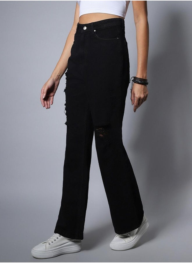 HIGH STAR Women Black Jeans  - Image 4