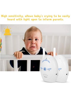 Arabest Audio Baby Monitor, Digital Audio Baby Monitor Nanny Intercom Electronic Alarm Two-Way and Talk Back Intercom  - Image 2