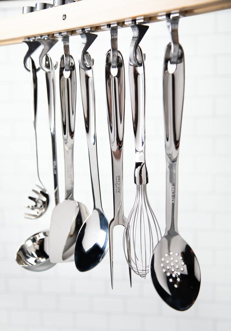 All-Clad Specialty Stainless Steel Kitchen Gadgets Slotted Turner Kitchen Tools, Kitchen Hacks Silver - Image 3