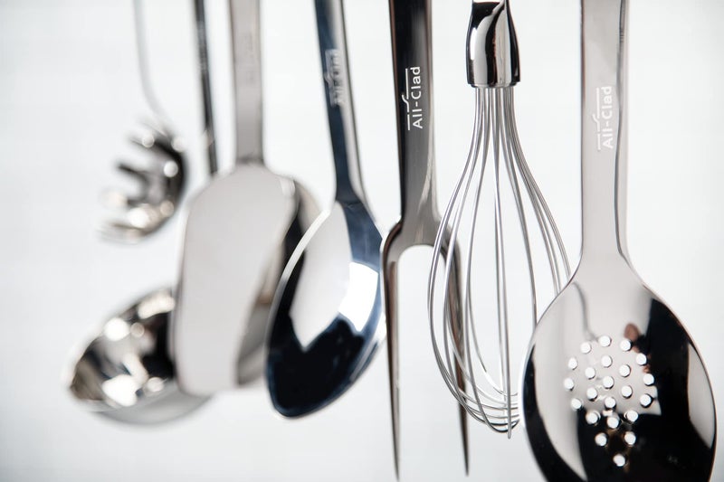 All-Clad Specialty Stainless Steel Kitchen Gadgets Slotted Turner Kitchen Tools, Kitchen Hacks Silver - Image 4