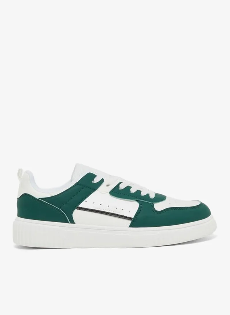 Color Block Breathable Lace Up Sneakers