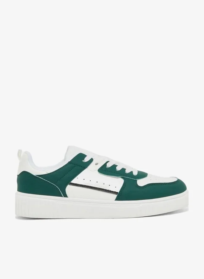 Styli Active Color Block Breathable Lace Up Sneakers