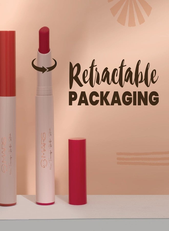 MARS Matte Non-Transfer Butter Smooth Lipstick | Up to 12 Hours Long Lasting | Smudge Proof and Waterproof Lipstick for Women (3.5 gm)(04-Front Row) - Image 5
