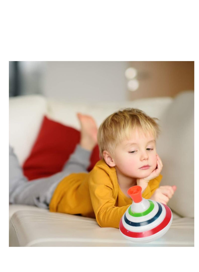 Push Down Spinning Top Toy, Gyroscope Spinning Top Game LED Spinning Activity Toys with Music, Peg-top Hand Spinning Gyro Toy Gift for Kids Gift Party Favors, Music Spinning Top Toy（Color Random）  - Image 4