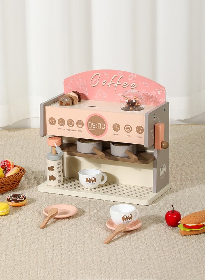 JSAITOYS Mengqu Wooden Children'S Coffee Machine Toys To Create A Unique Coffee World - Image 1