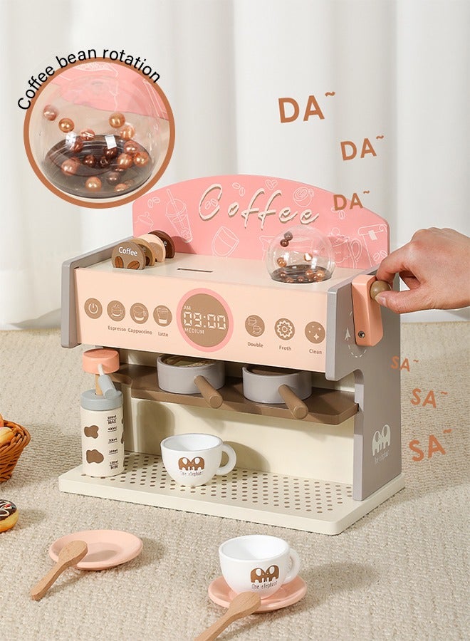 JSAITOYS Mengqu Wooden Children'S Coffee Machine Toys To Create A Unique Coffee World - Image 2